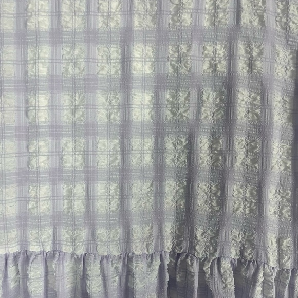 ENGLISH FACTORY Tiered Gingham midi Dress purple size XS - Picture 6 of 11